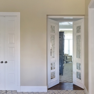 Robert Burg Design Chateau On Central Master Bedroom Mirrored Doors